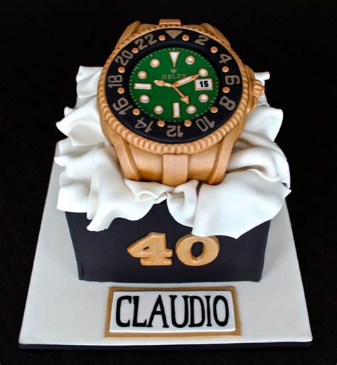 cake rolex|Rolex watch cake for men.